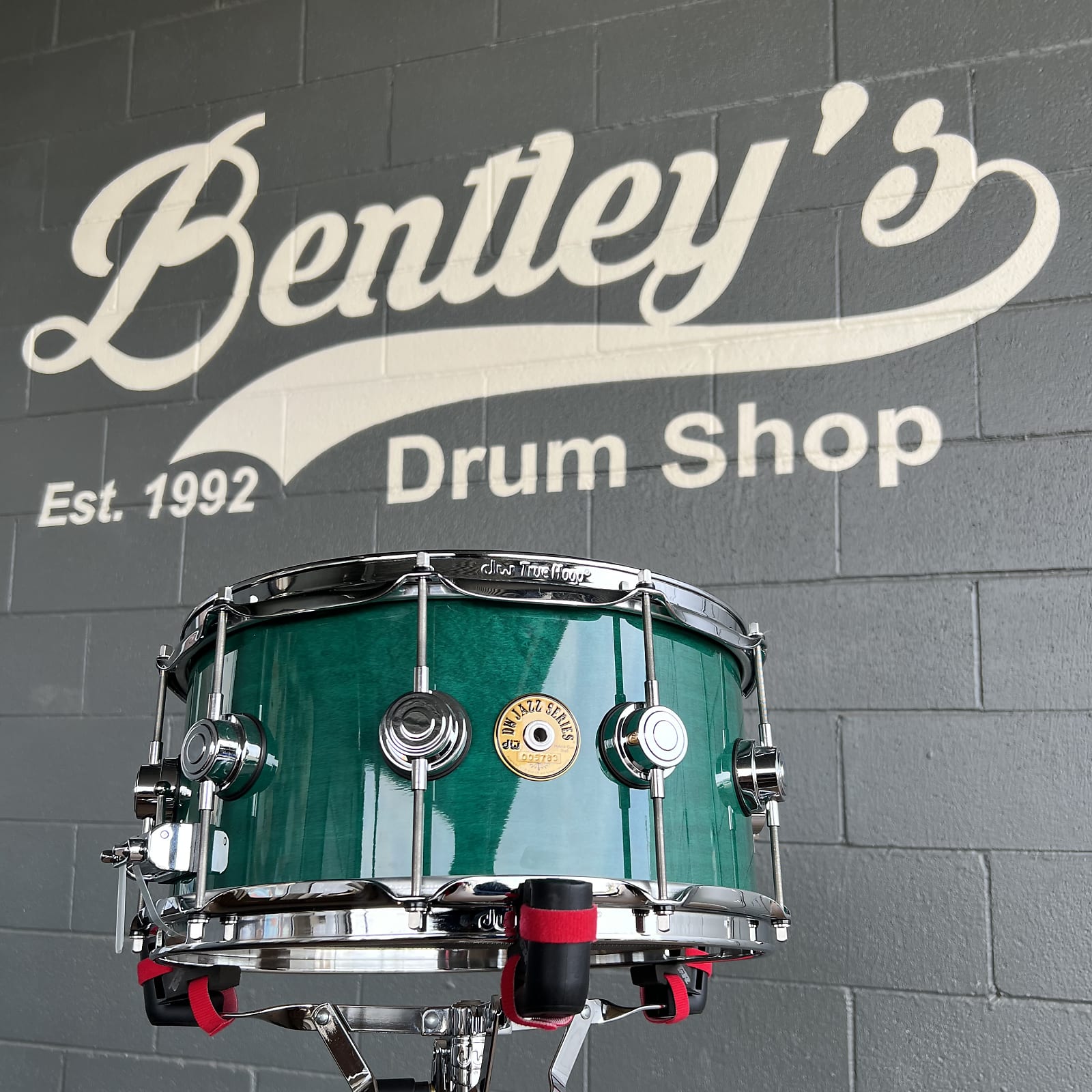 DW Jazz Series 7x14" Snare Drum in Emerald Stain Lacquer