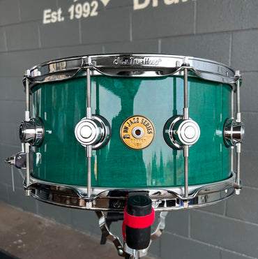 DW Jazz Series 7x14" Snare Drum in Emerald Stain Lacquer