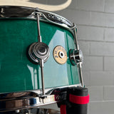 DW Jazz Series 7x14" Snare Drum in Emerald Stain Lacquer