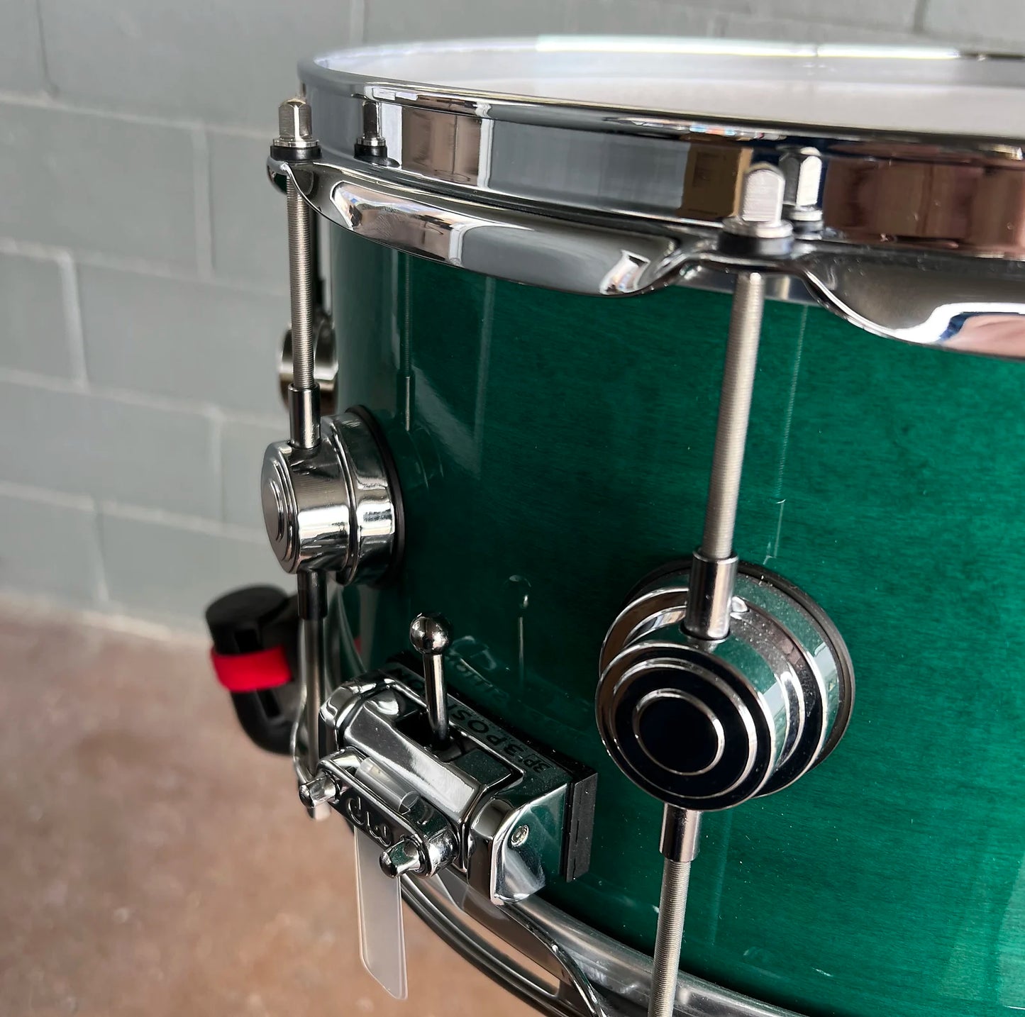 DW Jazz Series 7x14" Snare Drum in Emerald Stain Lacquer