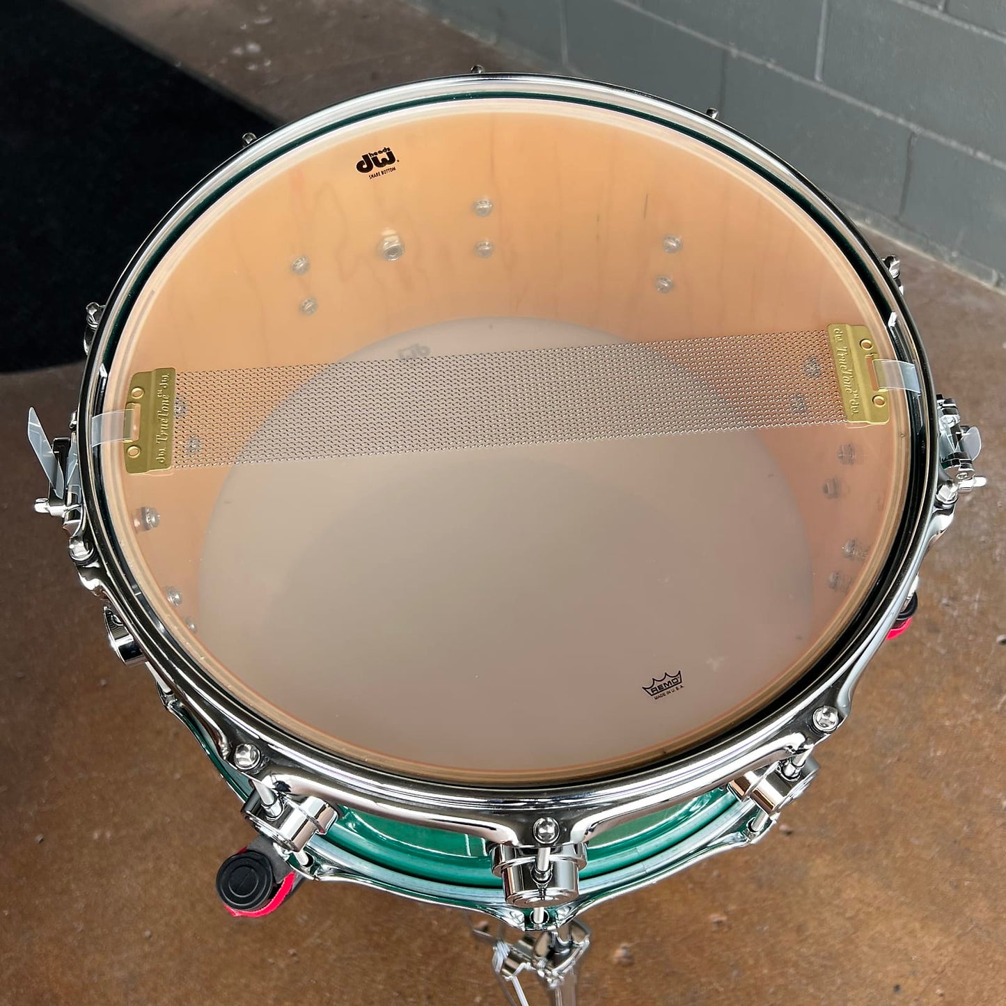 DW Jazz Series 7x14" Snare Drum in Emerald Stain Lacquer