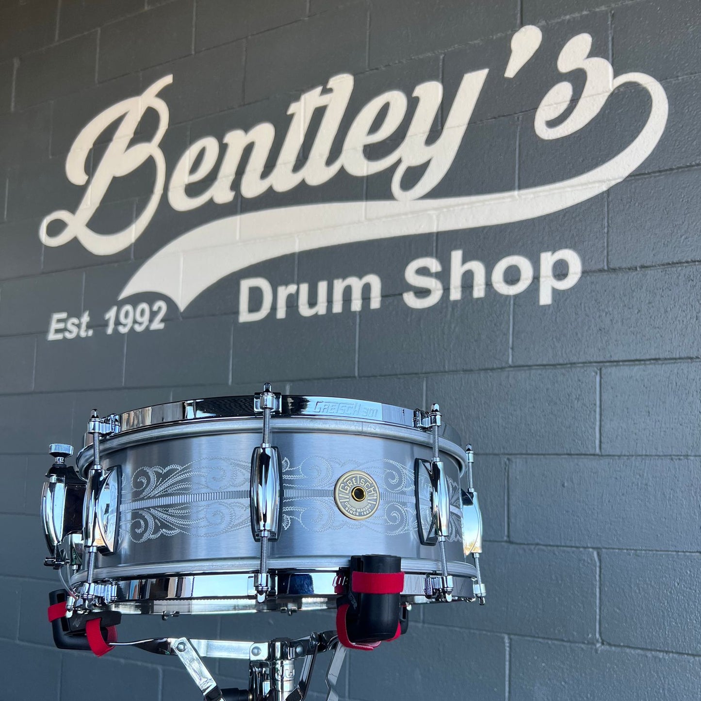 ~LIMITED EDITION~ Gretsch 135th Anniversary 5x14 Engraved Aluminum Snare Drum w/ Deluxe Case