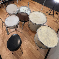 *RARE* Vintage 60's Slingerland Gene Krupa 13/16/20 Floor Tom/22" Drum Set Kit in White Marine Pearl (Complete w/ Hardware & Super Gene Krupa Solid 1-Ply Maple RadioKing Snare)