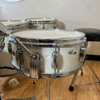 *RARE* Vintage 60's Slingerland Gene Krupa 13/16/20 Floor Tom/22" Drum Set Kit in White Marine Pearl (Complete w/ Hardware & Super Gene Krupa Solid 1-Ply Maple RadioKing Snare)