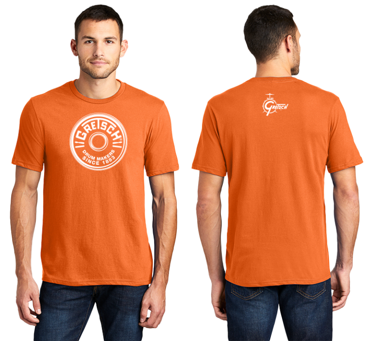 Gretsch GR25RBOT Orange Round Badge T Shirt (M-L-XL)