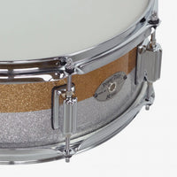 ~NEW!~ Rogers 24GSTT Powertone Series 5x14 Snare Drum in Gold/Silver Sparkle Two-Tone Lacquer (SAVE $175!)