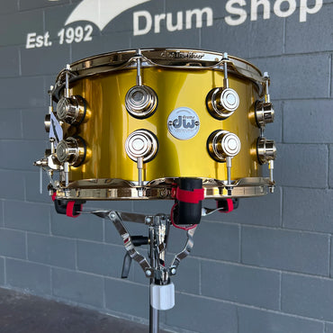 DW Collector's Series 7x14" SSC Maple Snare Drum in Liquid Gold Lacquer Custom w/ Gold Hardware