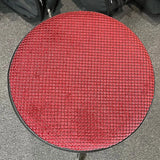 Pork Pie Round Drum Throne in Red Honeycomb Top & Black Side