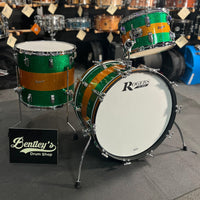 Rogers Cleveland Series 13/16/22" Drum Set Kit in Green Sparkle w/ Gold Sparkle Stripe