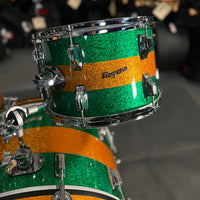 Rogers Cleveland Series 13/16/22" Drum Set Kit in Green Sparkle w/ Gold Sparkle Stripe