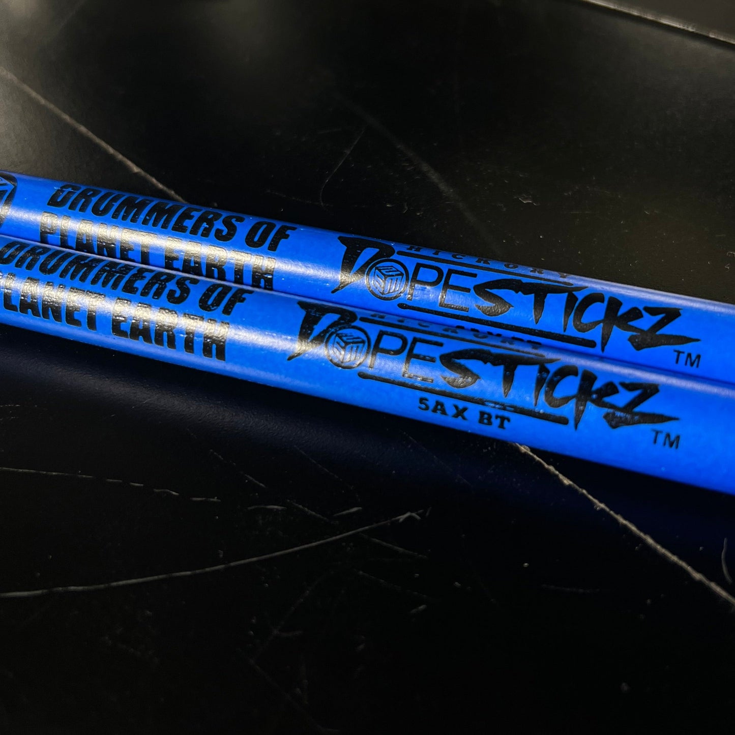 Dope Stickz Shock Drop Royal Blue 5AXBT (Ball Tip) Drum Sticks Pair