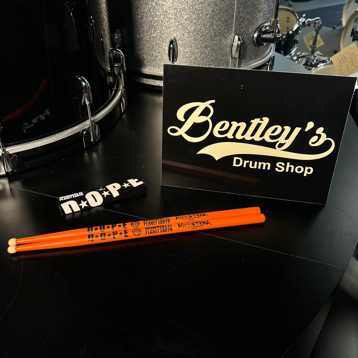 Dope Stickz Shock Drop Orange 5B BT (Ball Tip) Drum Sticks Pair