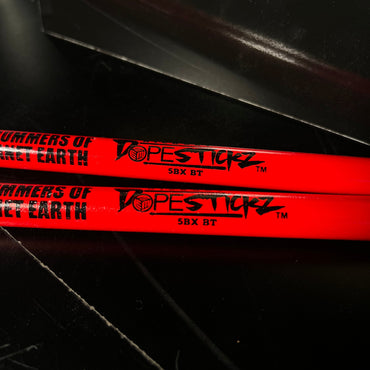 Dope Stickz Shock Drop Corvette Red 5BXBT (Ball Tip) Drum Sticks Pair