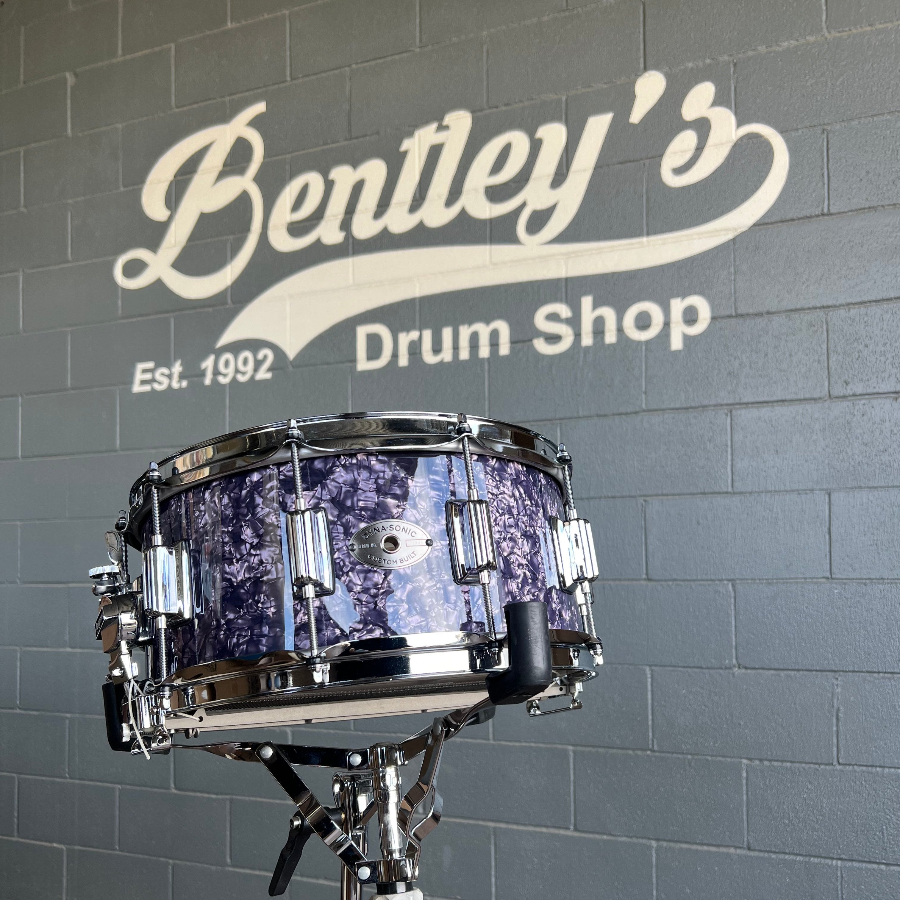 Rogers Dyna-Sonic 6.5x14" Snare Drum in Purple Marine Pearl