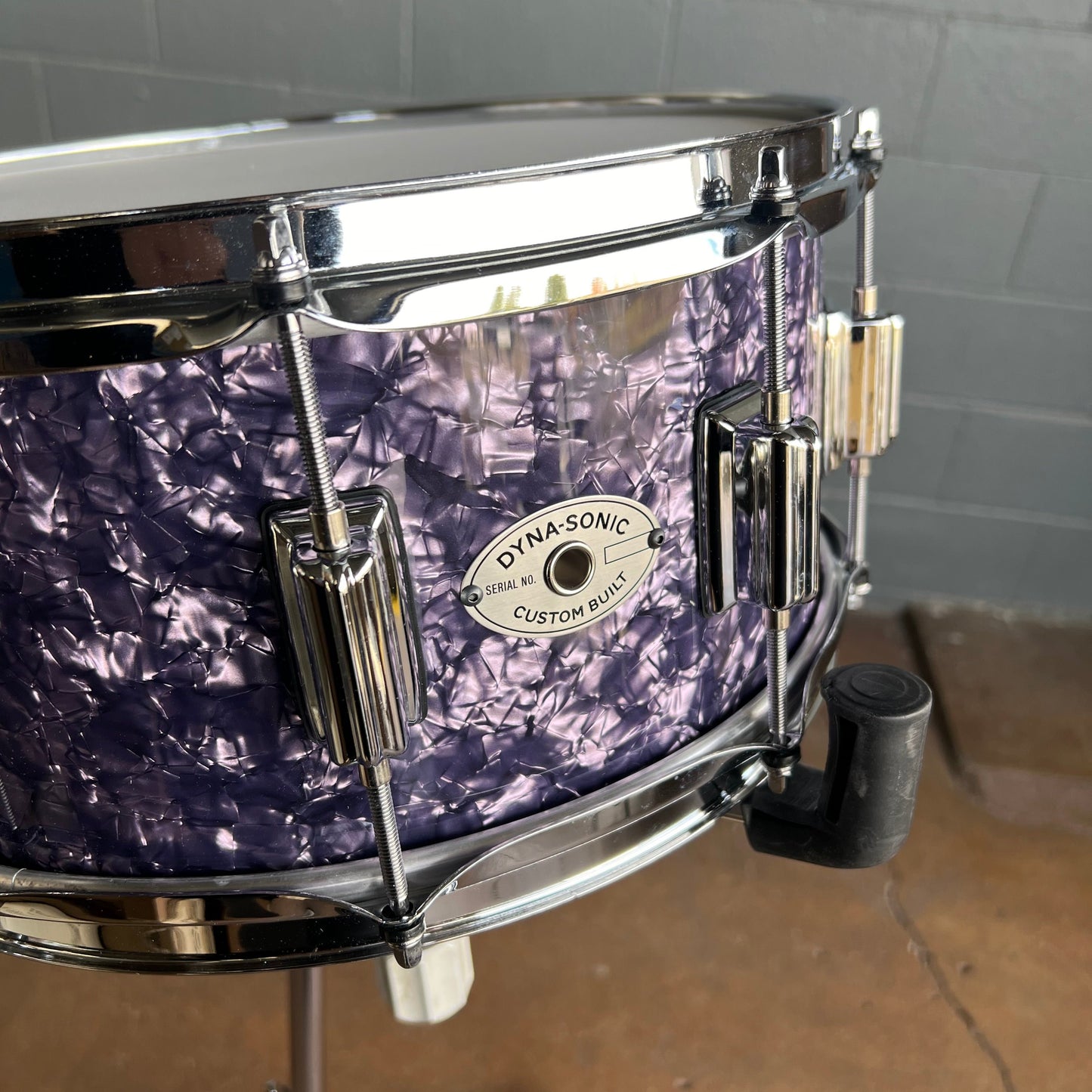 Rogers Dyna-Sonic 6.5x14" Snare Drum in Purple Marine Pearl