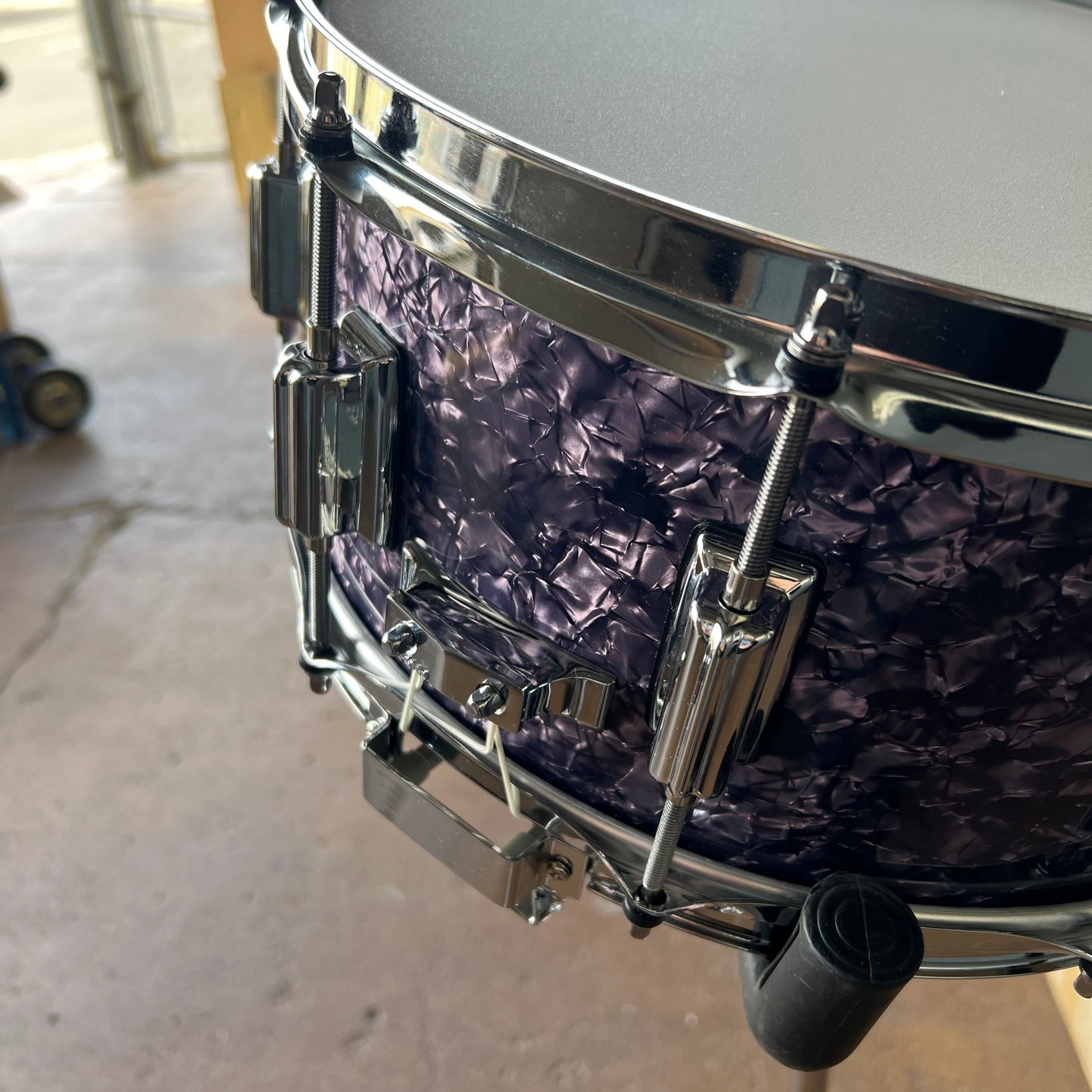 Rogers Dyna-Sonic 6.5x14" Snare Drum in Purple Marine Pearl