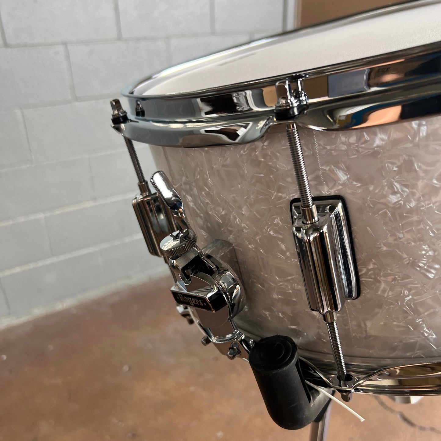 Rogers Powertone 6.5x14" Snare Drum in White Marine Pearl