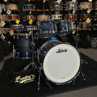 Ludwig Classic Oak Studio 4-Piece 10/12/16/22 Drum Kit Set in Blue Burst Satin Stain