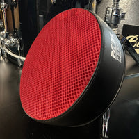 Pork Pie Round Drum Throne in Red Honeycomb Top w/ Black Side