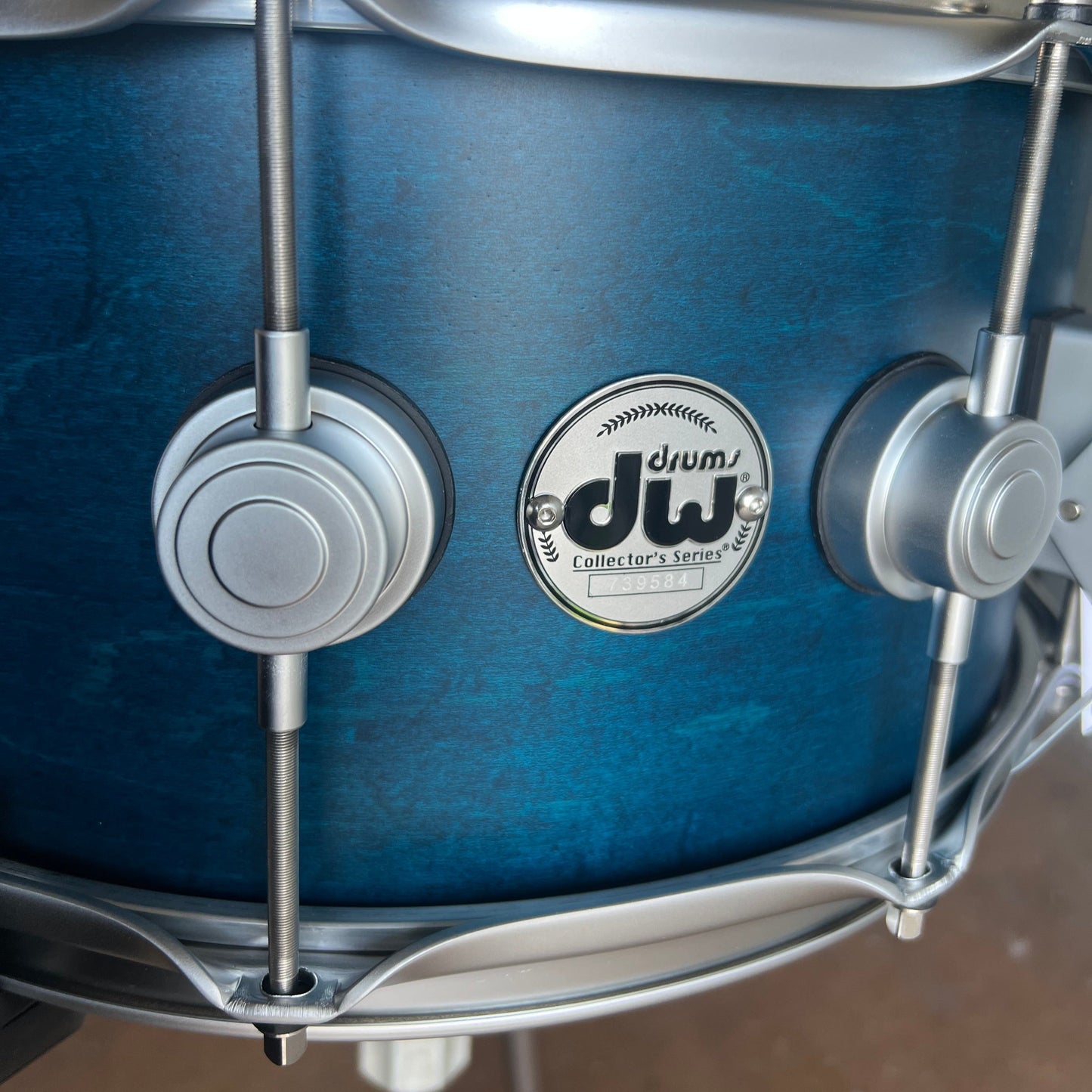 DW Collector's Series 6.5x14" SSC Maple Snare Drum in Ultra Dark Azure Satin Oil w/Satin Chrome Hardware