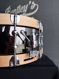 Ahead 6x14" Black Chrome over Bell Brass Snare Drum w/ Dunnett MetalWood Hoops