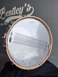 Ahead 6x14" Black Chrome over Bell Brass Snare Drum w/ Dunnett MetalWood Hoops