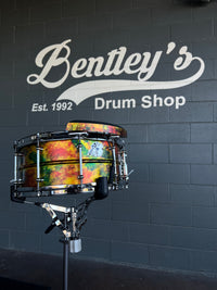 *NEW* Pork Pie Gruv-X Seamless Aluminum 6.5x14" Snare Drum w/ Matching X-ARC Trigger Pad in Alcohol Ink