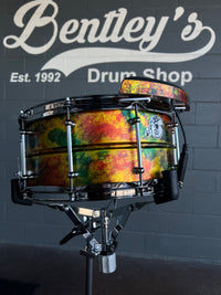 *NEW* Pork Pie Gruv-X Seamless Aluminum 6.5x14" Snare Drum w/ Matching X-ARC Trigger Pad in Alcohol Ink