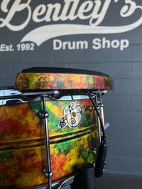 *NEW* Pork Pie Gruv-X Seamless Aluminum 6.5x14" Snare Drum w/ Matching X-ARC Trigger Pad in Alcohol Ink