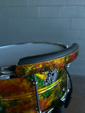*NEW* Pork Pie Gruv-X Seamless Aluminum 6.5x14" Snare Drum w/ Matching X-ARC Trigger Pad in Alcohol Ink
