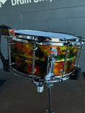 *NEW* Pork Pie Gruv-X Seamless Aluminum 6.5x14" Snare Drum w/ Matching X-ARC Trigger Pad in Alcohol Ink