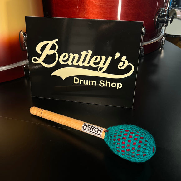 Herch Percussion Tambora Bass Drum Single Mallet in Turquoise Blue