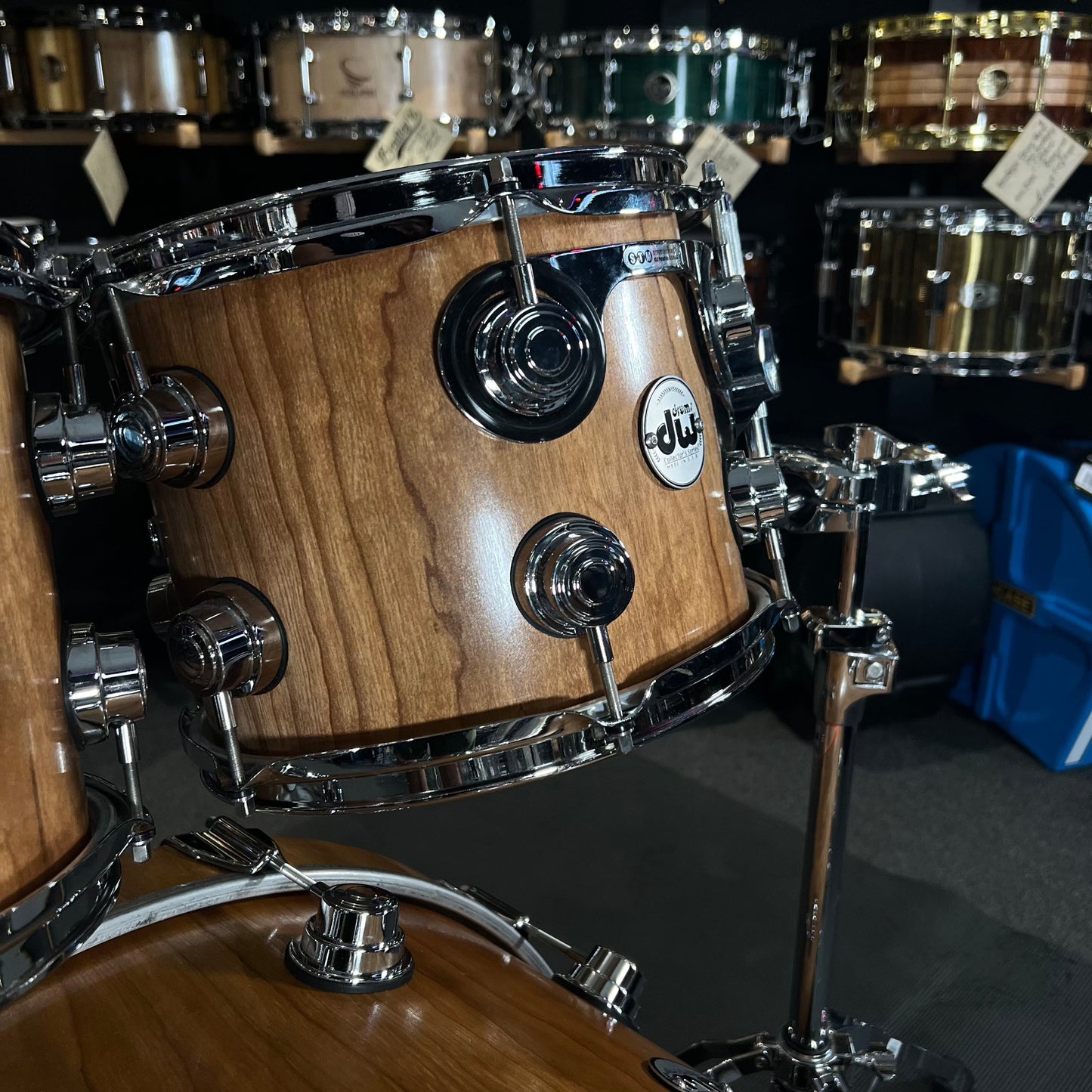 DW Collector's Series PurpleCore Cherry Hybrid 10/12/16/22" Drum Set Kit in Natural Satin Oil