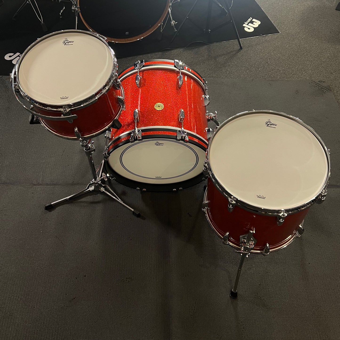 Gretsch USA Custom 12/14/18" Drum Set Kit in Tangerine Glass Nitron