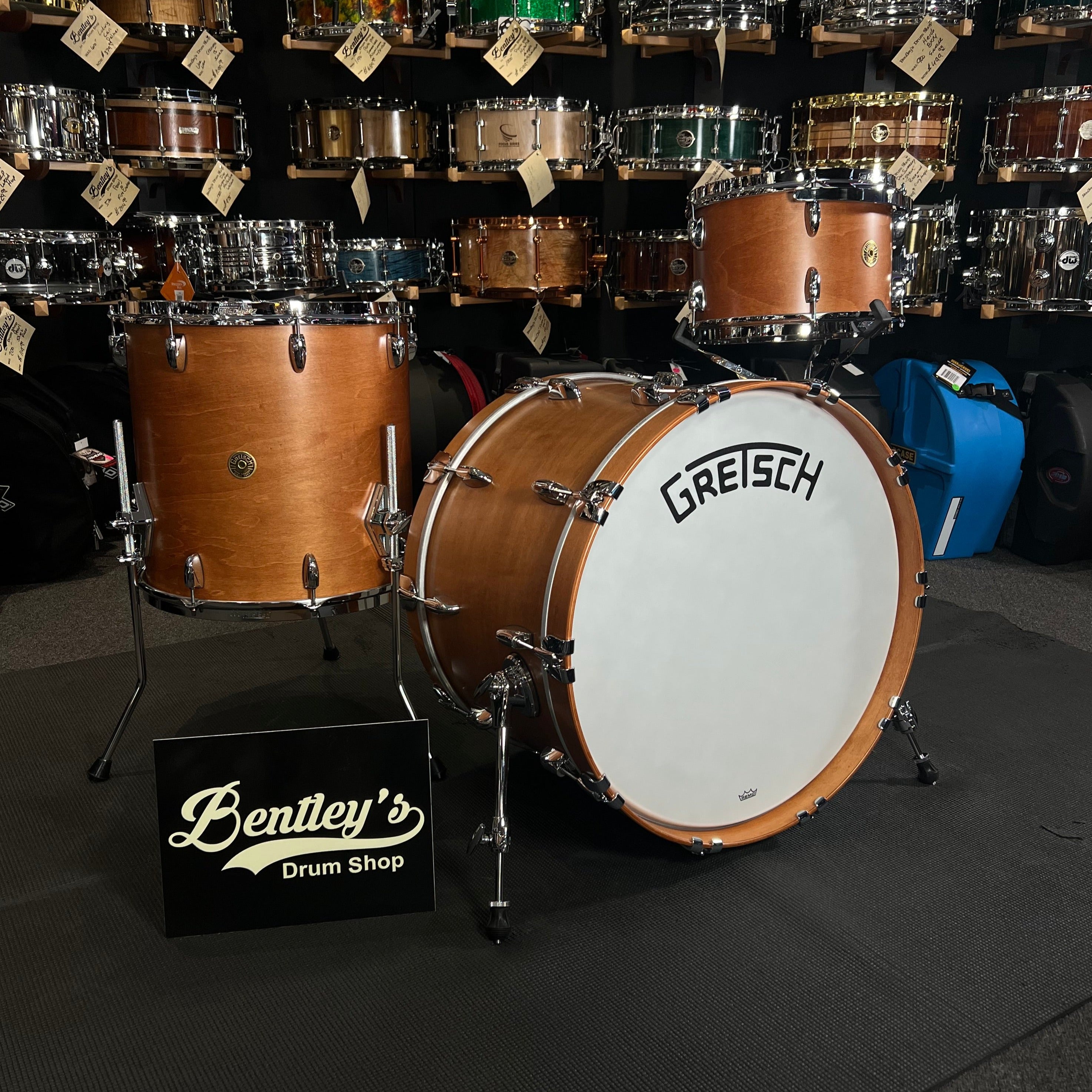 Gretsch Broadkaster 12 16 22 Drum Set Kit in Satin Natural