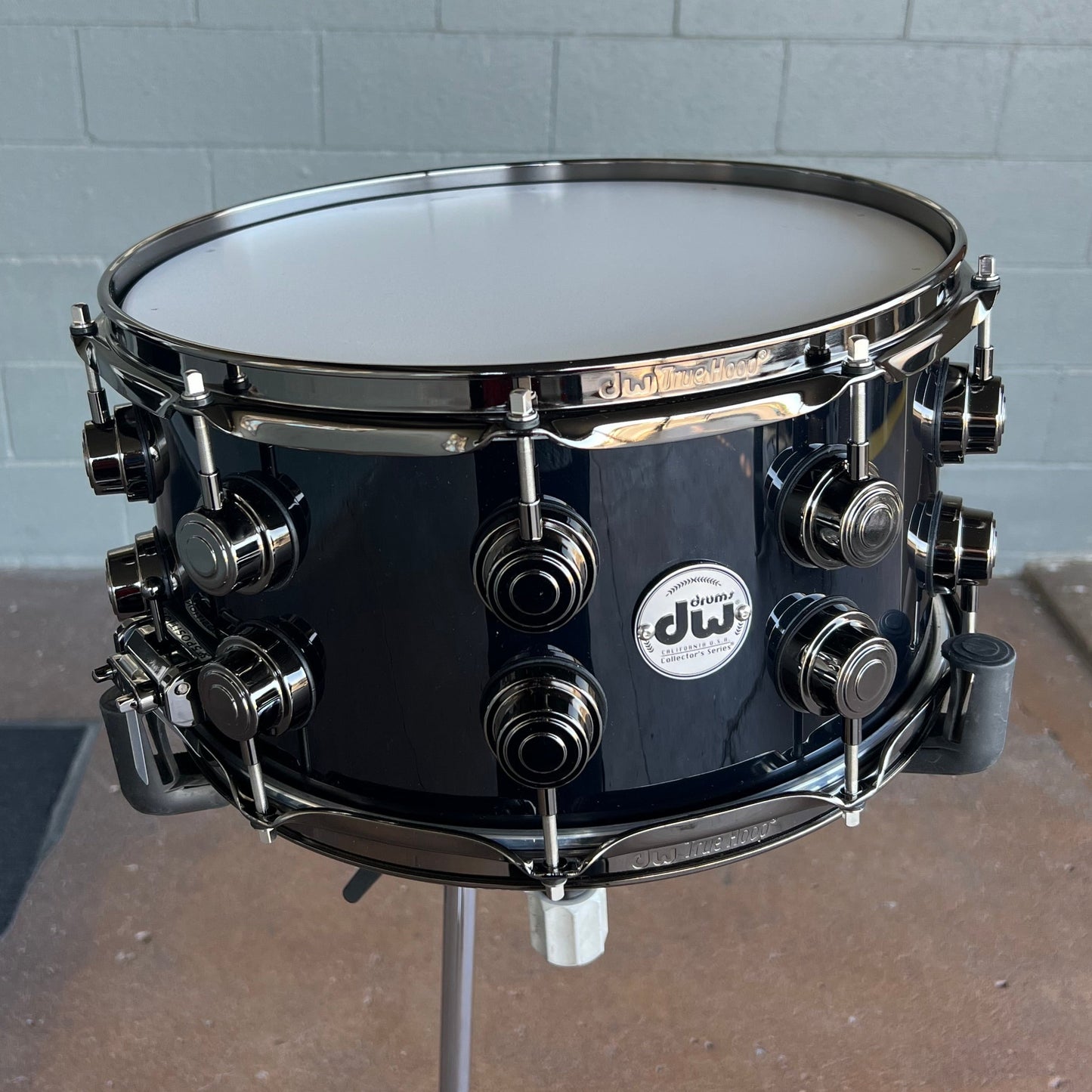 DW Collector's Series Maple VLT 7x14" Snare Drum in Piano Black w/ Black Nickel Hardware