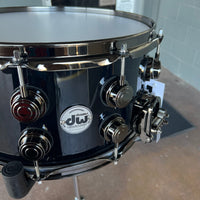 DW Collector's Series Maple VLT 7x14" Snare Drum in Piano Black w/ Black Nickel Hardware