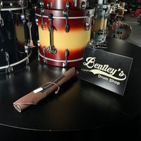 Bentley's Drum Shop Handmade Leather Stick Bag in Brown Alligator Suede