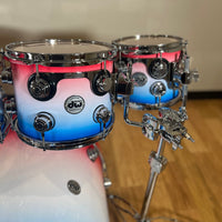 DW Collector's Series 333 Pure Maple 8/10/12/14/16/22" Drum Set Kit w/14" Matching Snare Drum in Red, White & Blue Lacquer Specialty