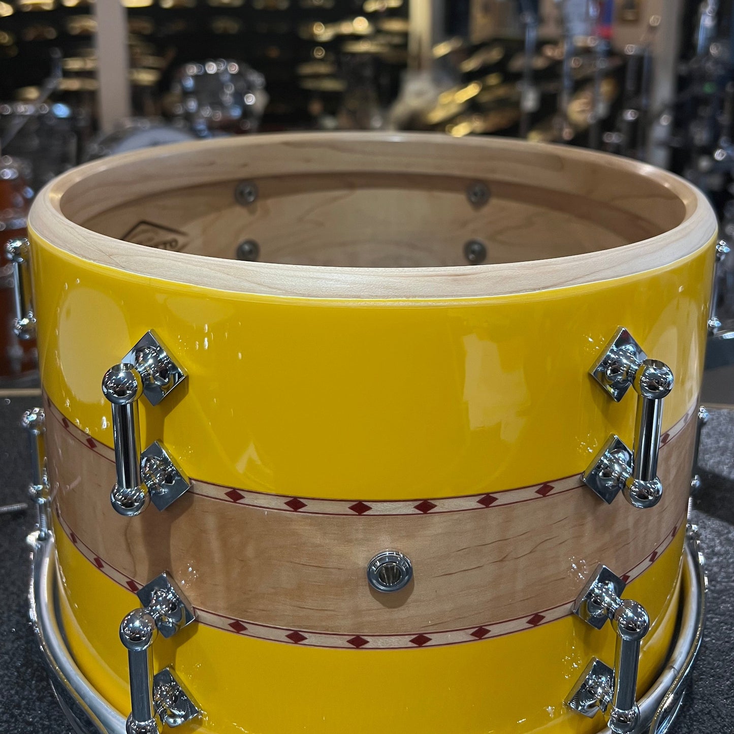 Craviotto Private Reserve Curly Maple 10/12/14/16/20" Drum Set Kit w/ 14" Matching Snare Drum in Tony Williams Yellow