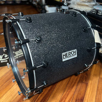 Herch Percussion 20x24" Tambora Bass Drum in Black Glitter Granite w/FREE CASE