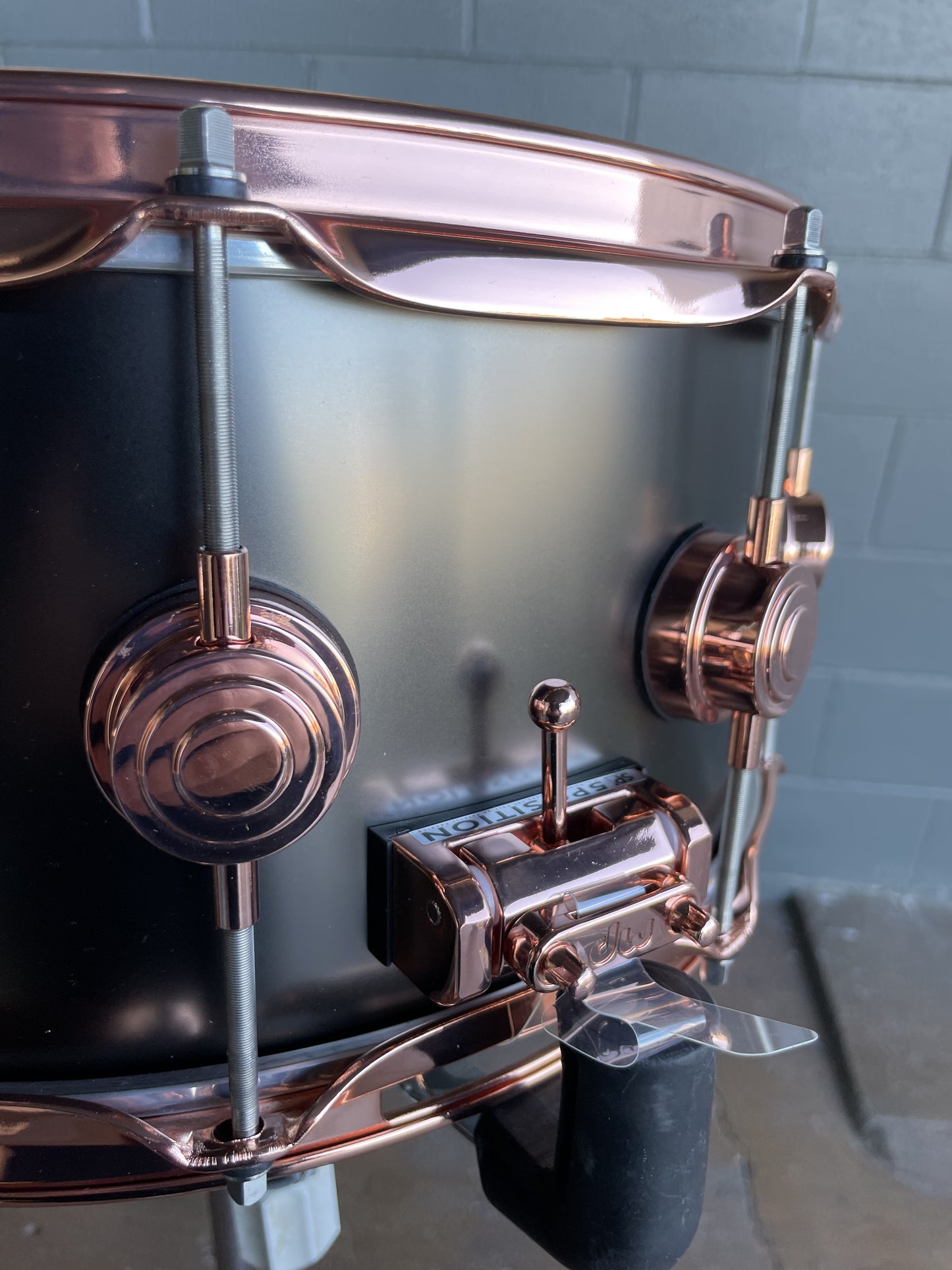 *NEW* DW DRVD6514SVPBK Collector's Series 6.5x14 Satin Black over Brass 10-Lug Snare Drum w/ Exclusive Copper Hardware