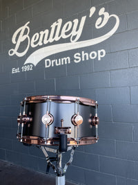 *NEW* DW DRVD6514SVPBK Collector's Series 6.5x14 Satin Black over Brass 10-Lug Snare Drum w/ Exclusive Copper Hardware