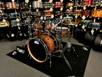 DWe Electronic Acoustic Exotic Drum Set Kit 5 Piece Shell Pack & 4 Piece Cymbal Pack 10/12/16/22" with 14" Matching Snare in Curly Maple Exotic