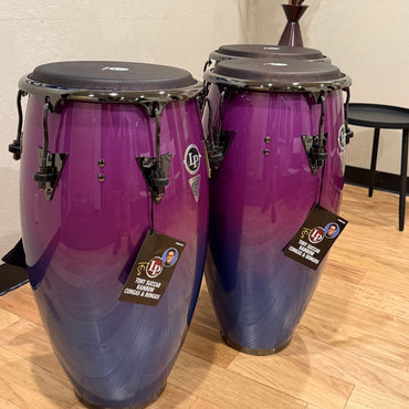 ~NEW!~ LP Latin Percussion Tony Succar Signature New Zealand Pine Quinto/Conga/Tumba Trio Set in Rainbow Lacquer with Black Nickel Hardware & Black Skyn Heads