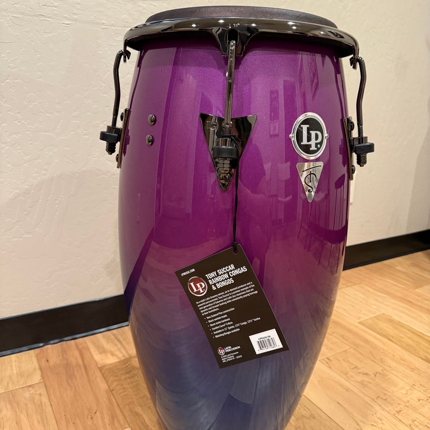 ~NEW!~ LP Latin Percussion LP522X-TS Tony Succar Signature New Zealand Pine 11" Quinto in Rainbow Lacquer with Black Nickel Hardware & Black Skyn Heads