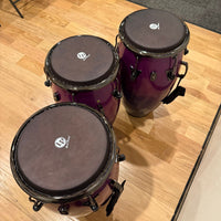 ~NEW!~ LP Latin Percussion Tony Succar Signature New Zealand Pine Quinto/Conga/Tumba Trio Set in Rainbow Lacquer with Black Nickel Hardware & Black Skyn Heads