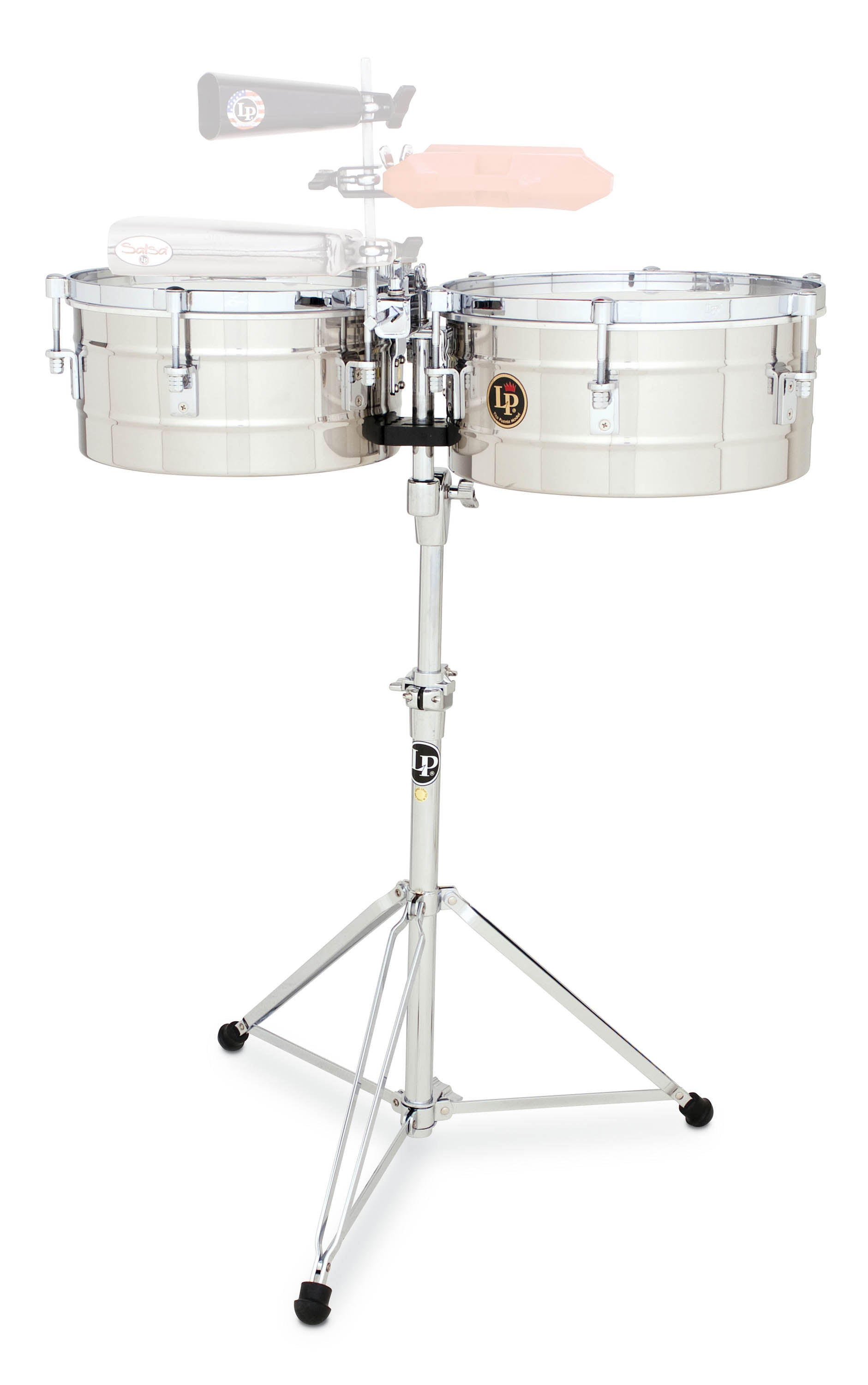 LP Latin Percussion LP256-S Tito Puente Signature 13" & 14" Stainless Steel Timbale Set