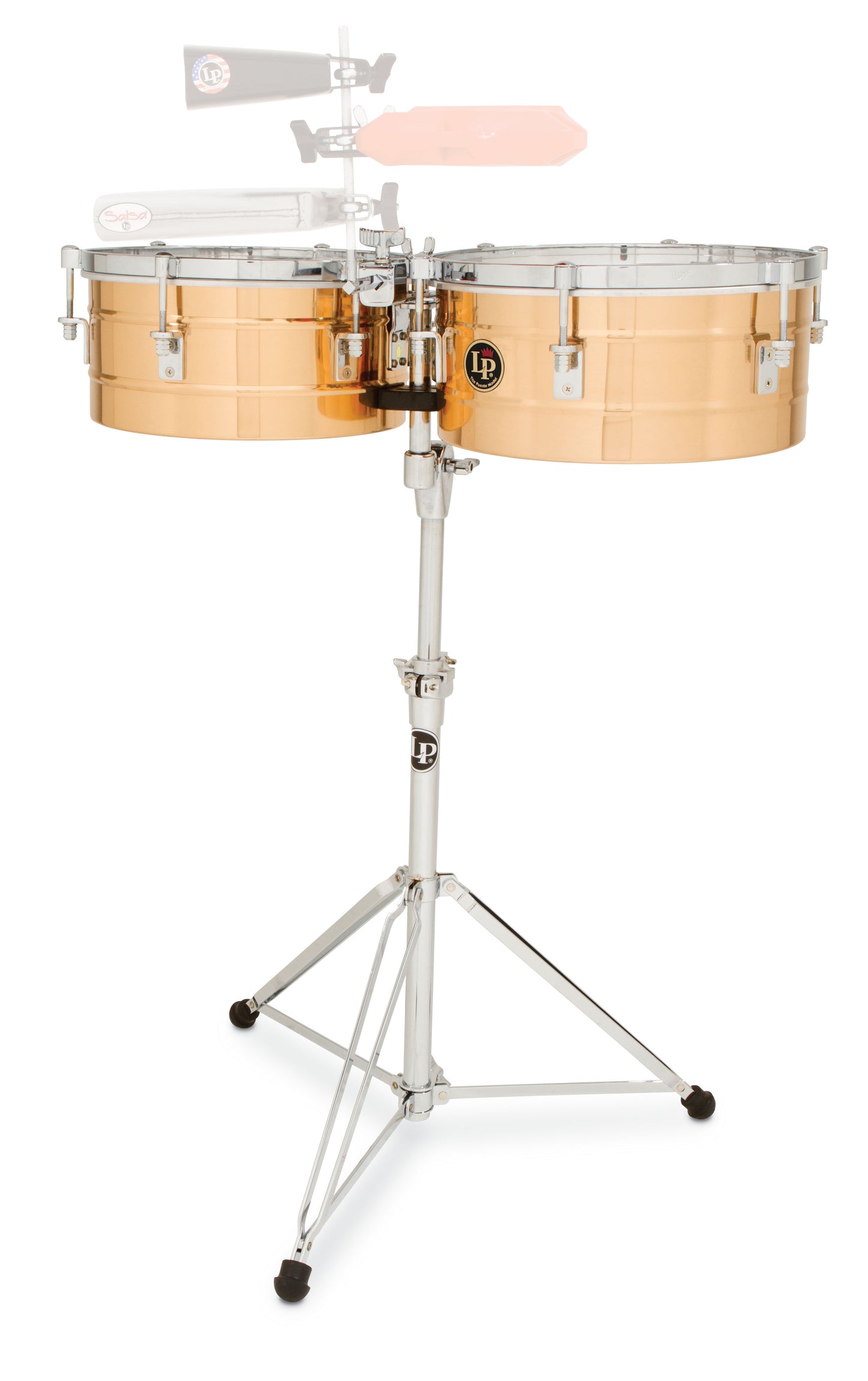 LP Latin Percussion LP257-BZ Tito Puente Signature Ensemble de timbales en bronze 14/15"