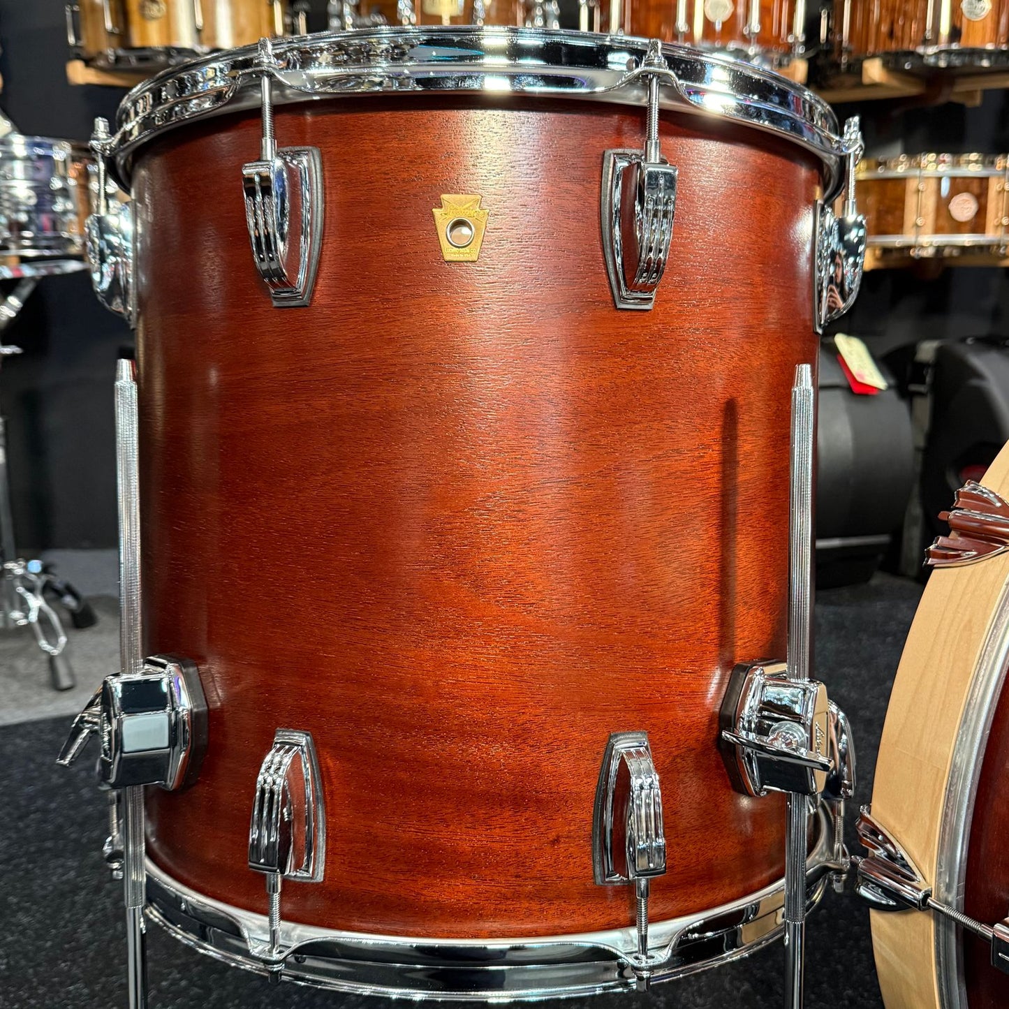 Ludwig Legacy Mahogany 3-Piece FAB 13/16/22 Drum Kit Set in Vintage Mahogany with Satin Natural Hoops